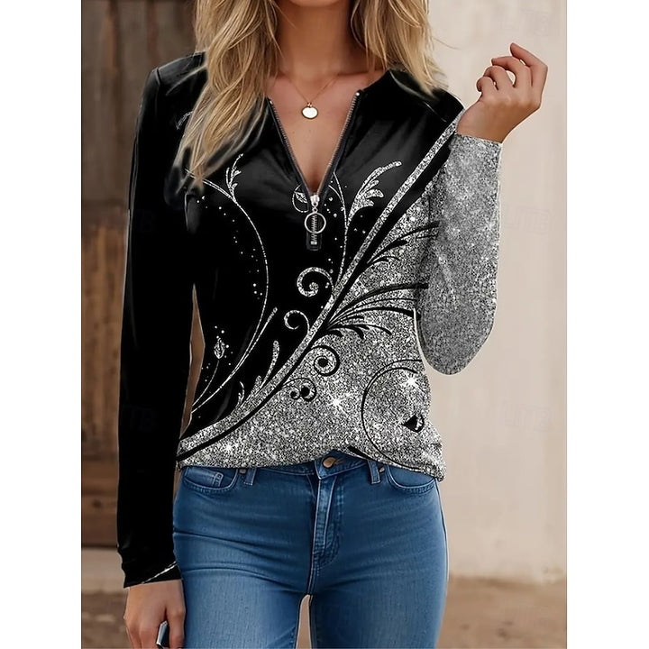 Ingrid | Bohemian Quarter-Zip Top