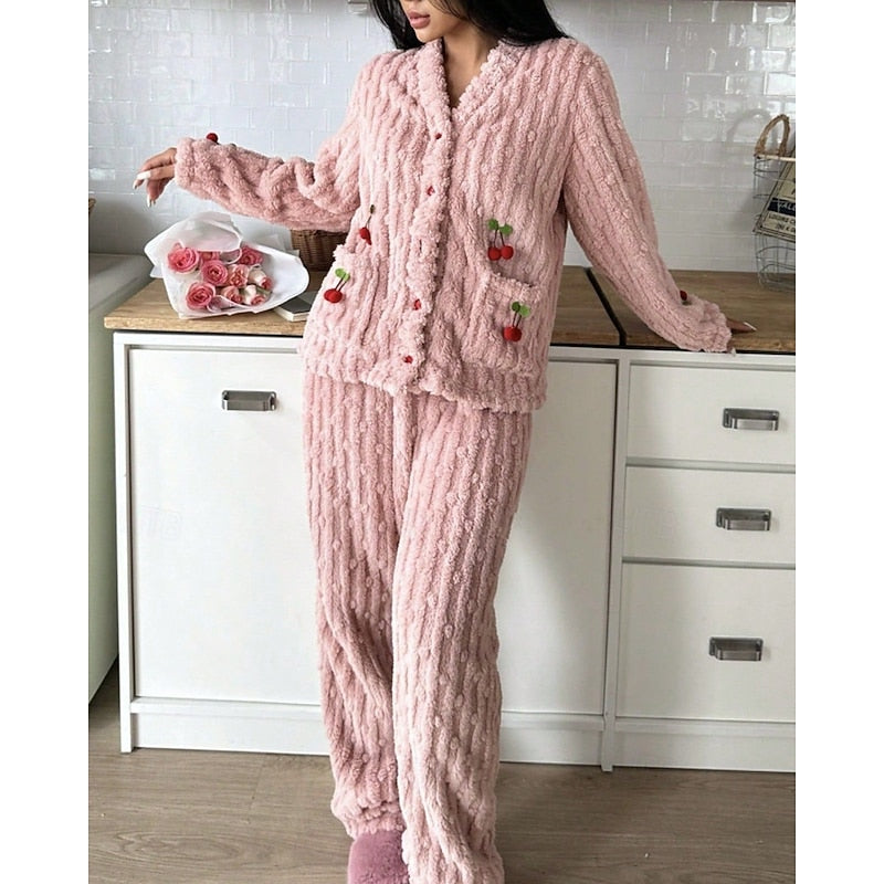 Annette | Cozy Cherry Two-Piece Set