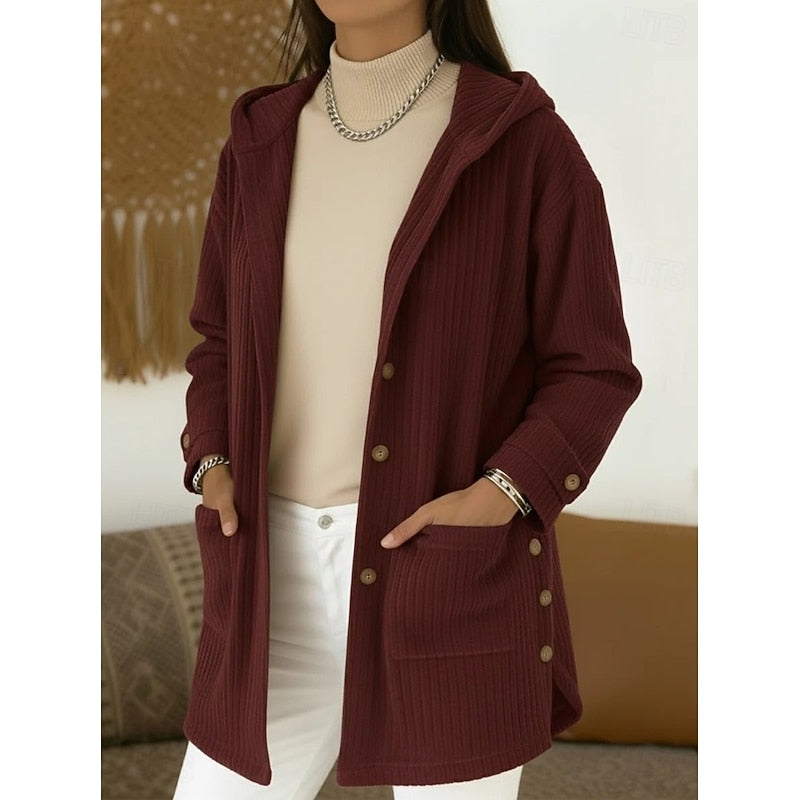 Beverly | Hooded Button-Front Coat
