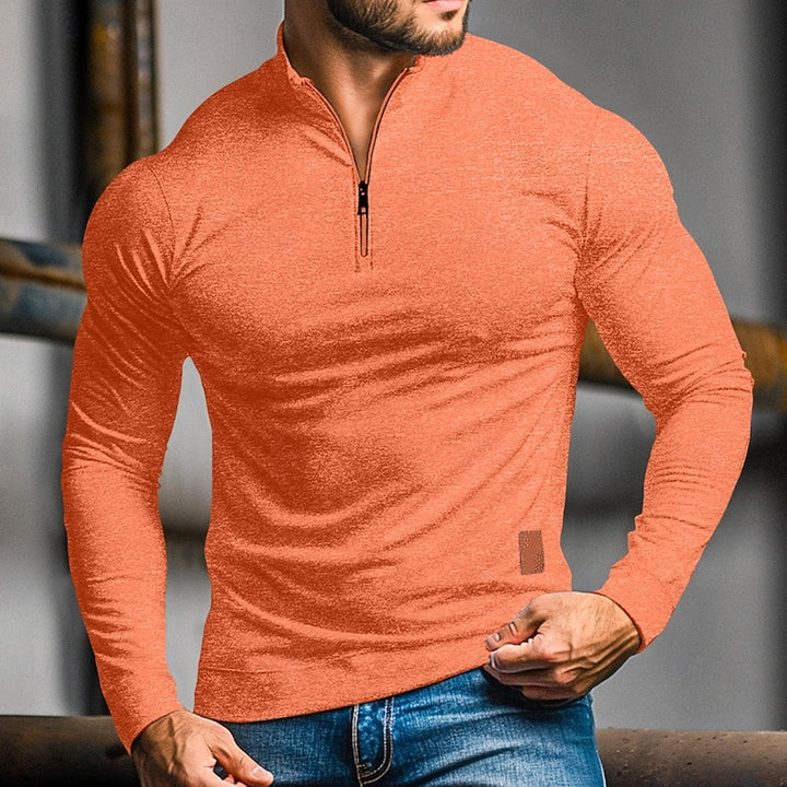 Owen | Quarter-Zip Long Sleeve Polo Shirt