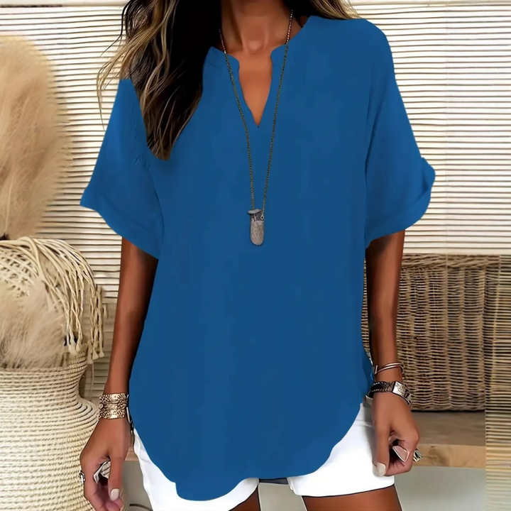 Daniela | Stylish Mid Sleeve V-Neck Blouse