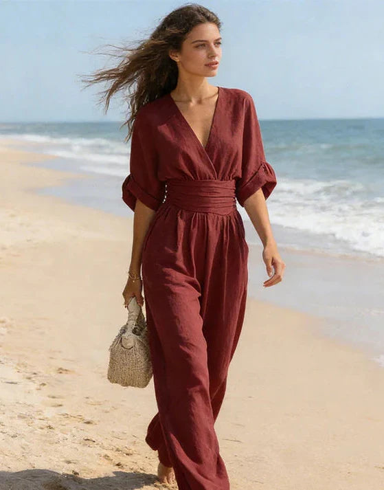 Daniela | Elegant V-neck Long Sleeve Jumpsuit