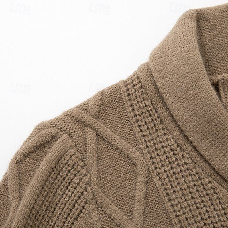 Walker | Cable-Knit Shawl Collar Cardigan