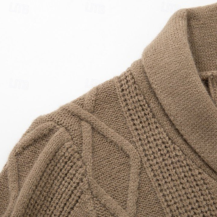 Walker | Cable-Knit Shawl Collar Cardigan