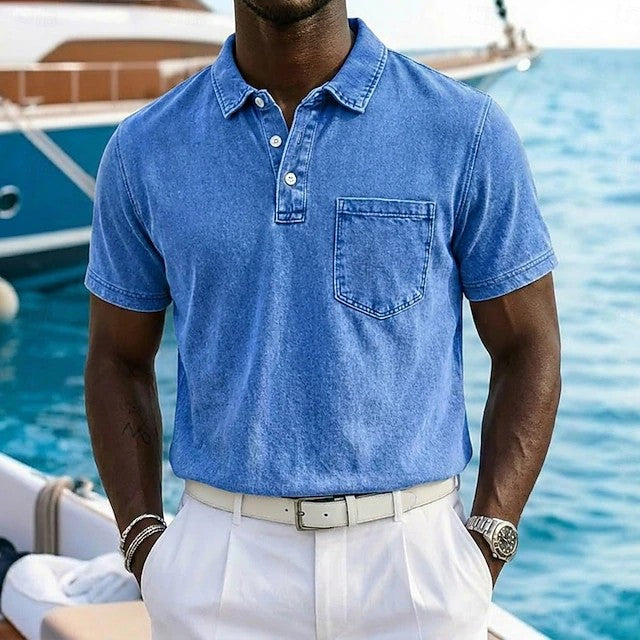 Nolan | Vintage Pocket Polo Shirt