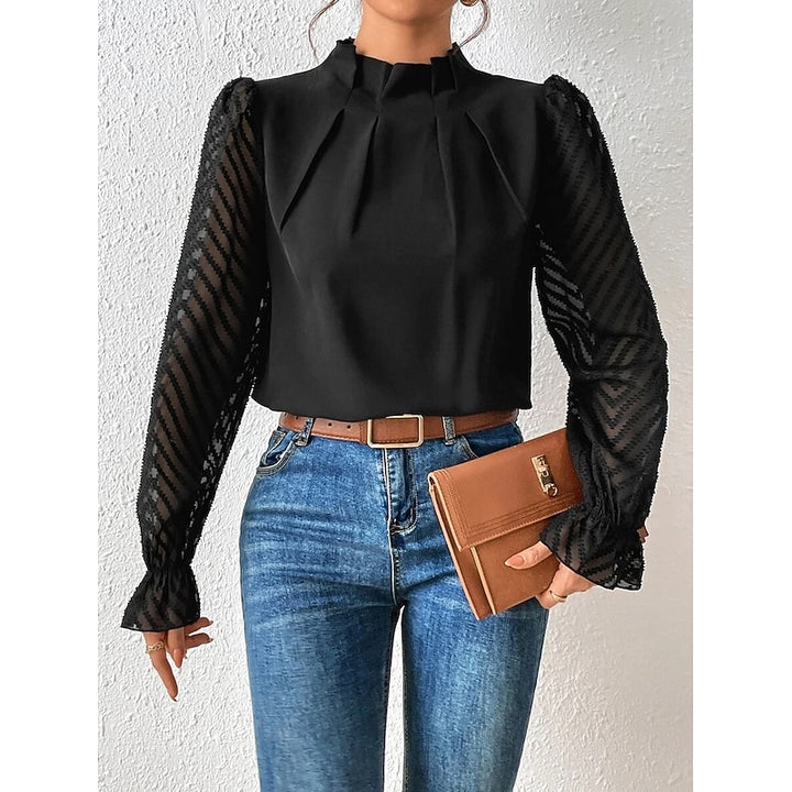 Odette | Elegant High-Neck Blouse
