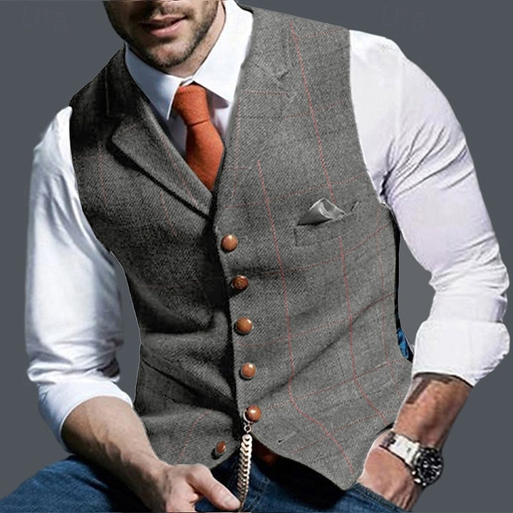 Everard | Herringbone Single-Breasted Vest