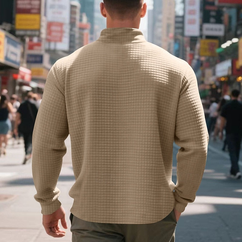 Rylan | Quarter-Zip Waffle-Textured Sweater