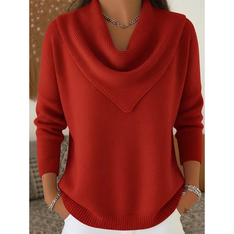 Isla | Draped Cowl Neck Sweater