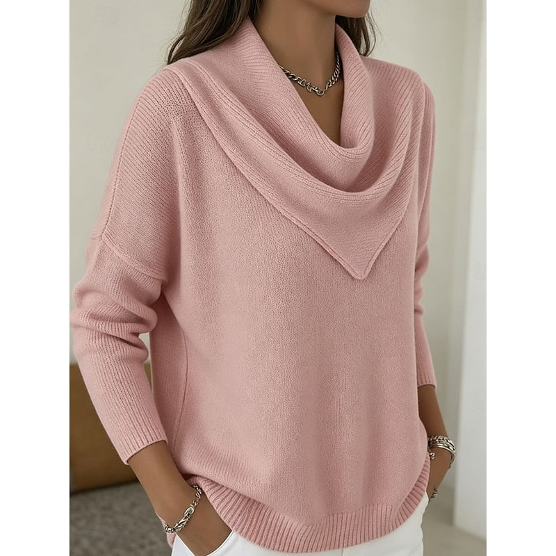 Isla | Draped Cowl Neck Sweater
