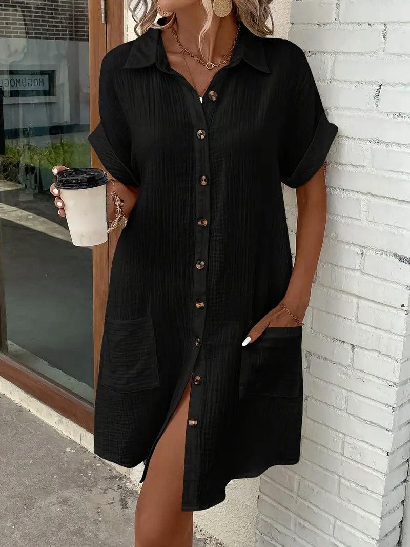 Genevra | Timeless V-Neck Blouse Dress
