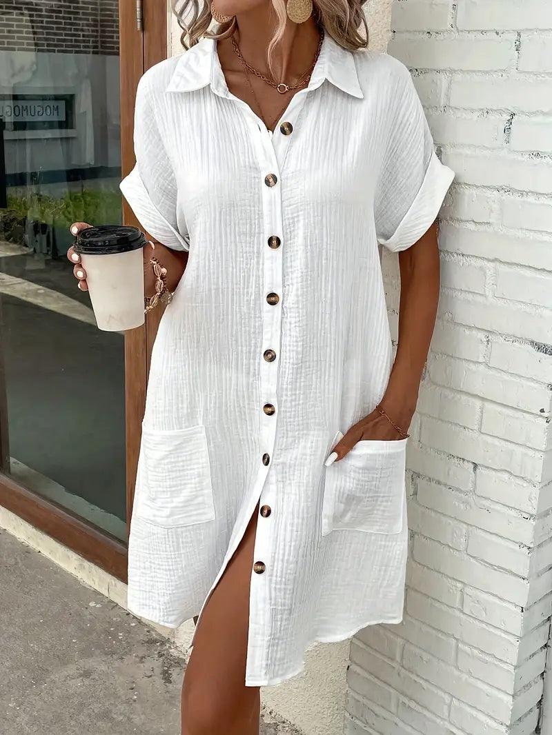 Genevra | Timeless V-Neck Blouse Dress