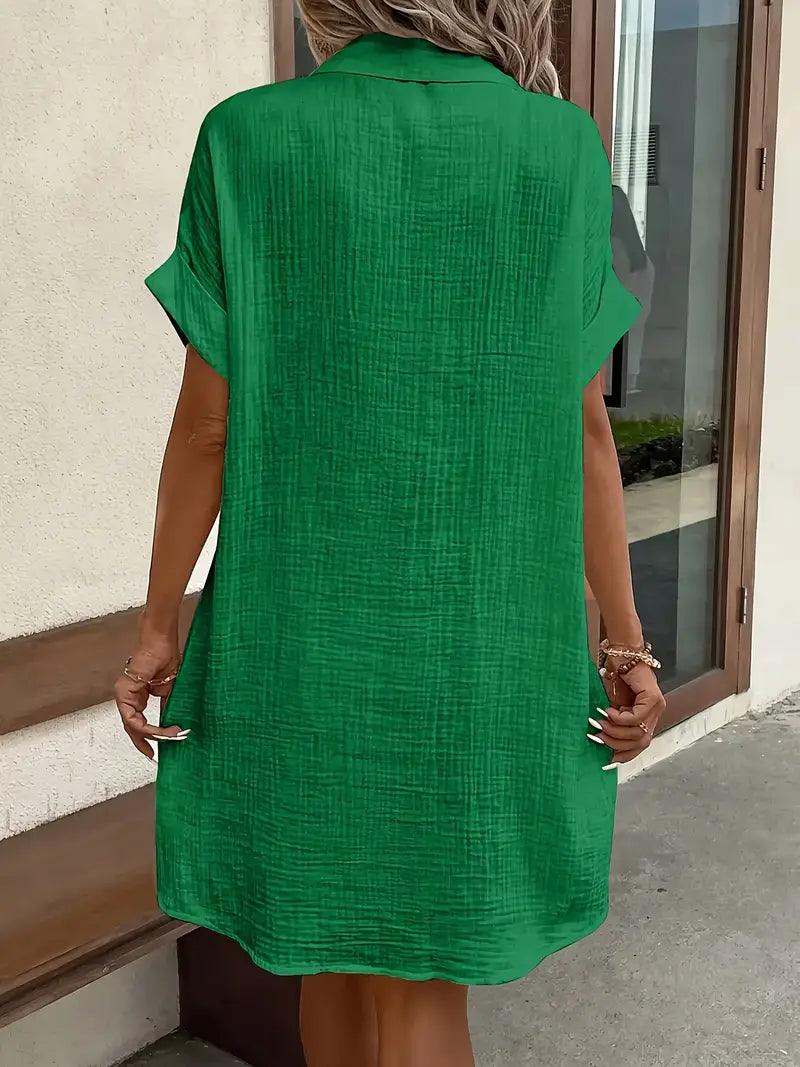 Genevra | Timeless V-Neck Blouse Dress