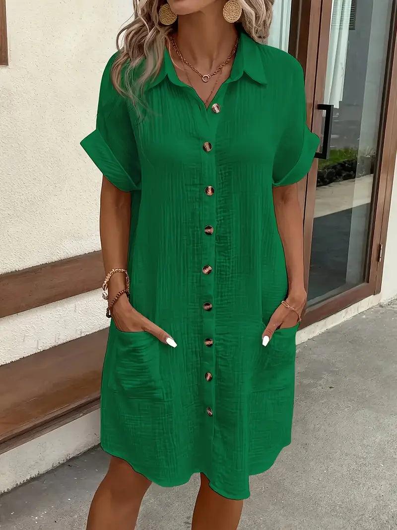 Genevra | Timeless V-Neck Blouse Dress