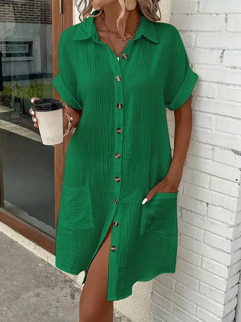 Genevra | Timeless V-Neck Blouse Dress