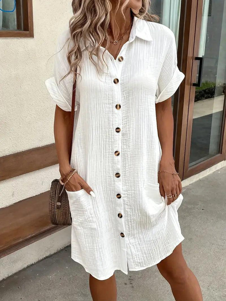 Genevra | Timeless V-Neck Blouse Dress
