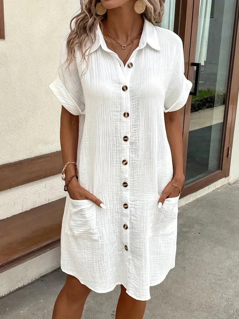 Genevra | Timeless V-Neck Blouse Dress