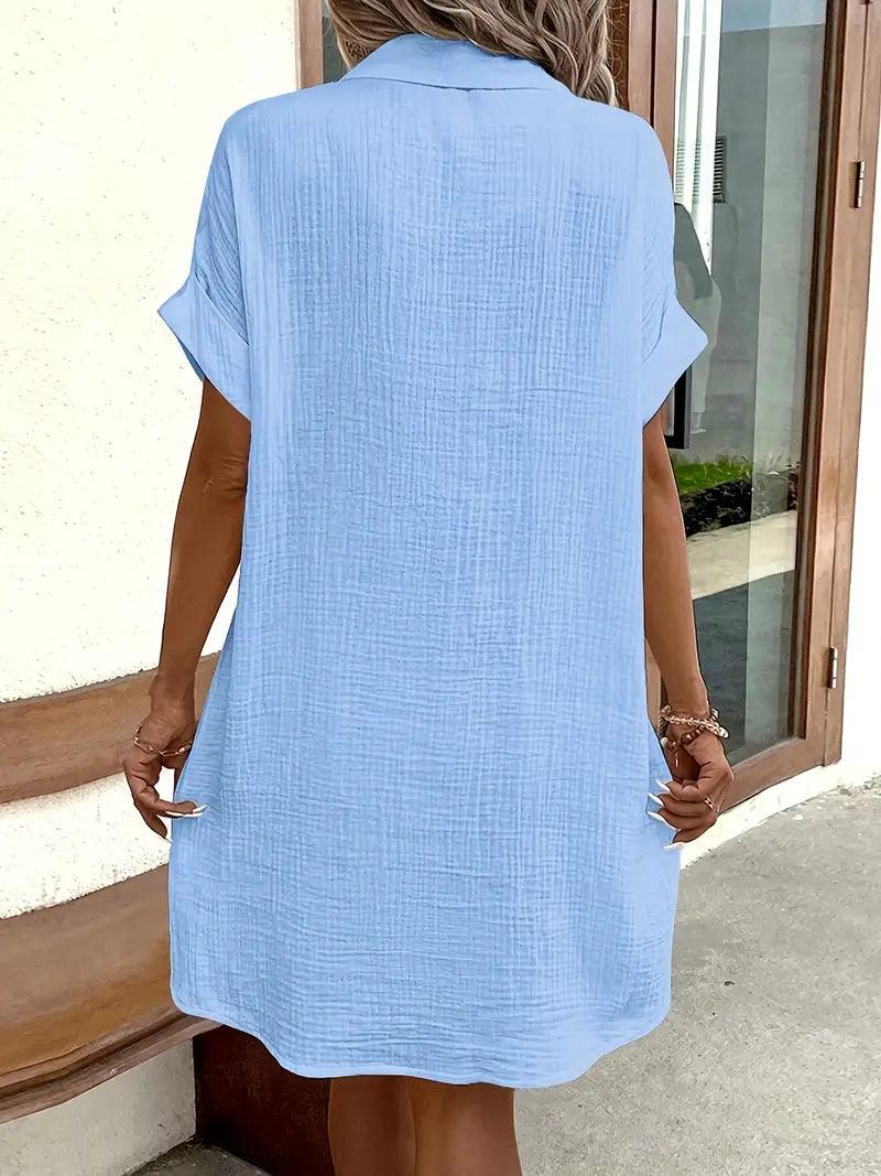 Genevra | Timeless V-Neck Blouse Dress