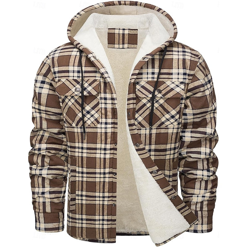 Chandler | Hooded Plaid Shacket