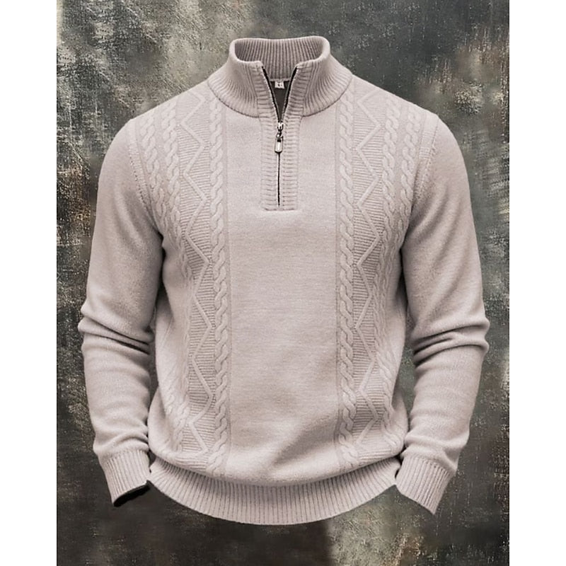Winston | Textured Quarter-Zip Sweater
