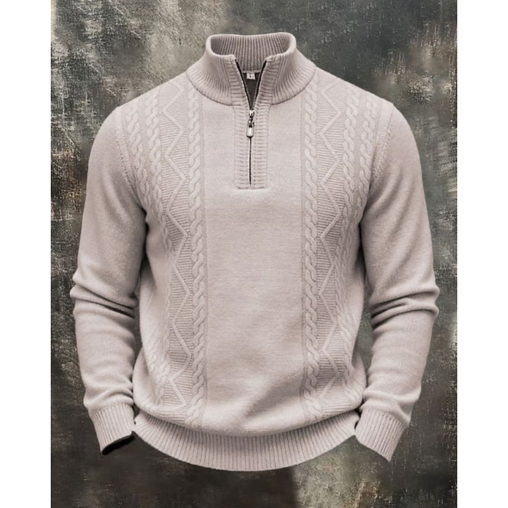 Winston | Textured Quarter-Zip Sweater
