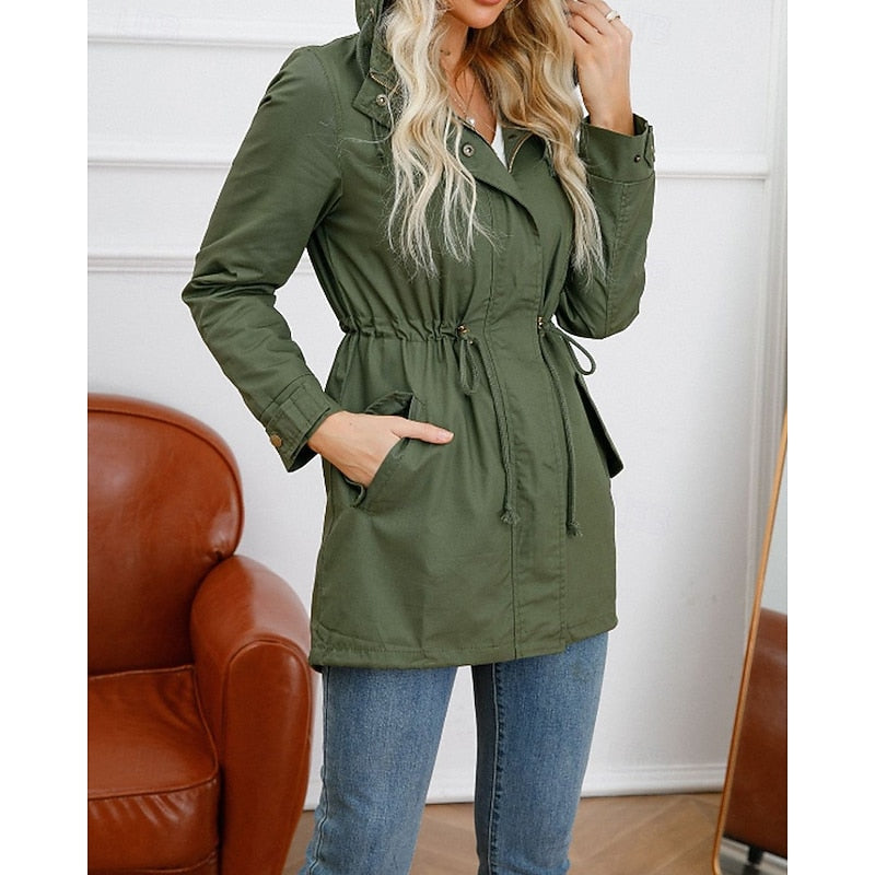 Annabelle | Hooded Drawstring Trench Coat