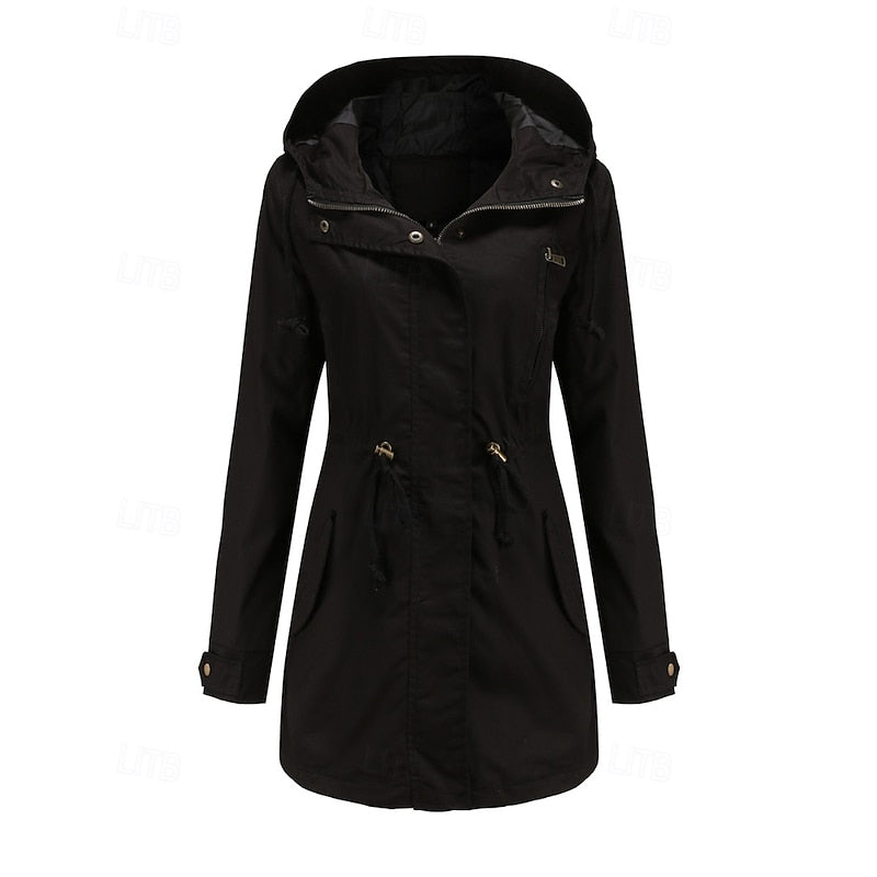 Annabelle | Hooded Drawstring Trench Coat