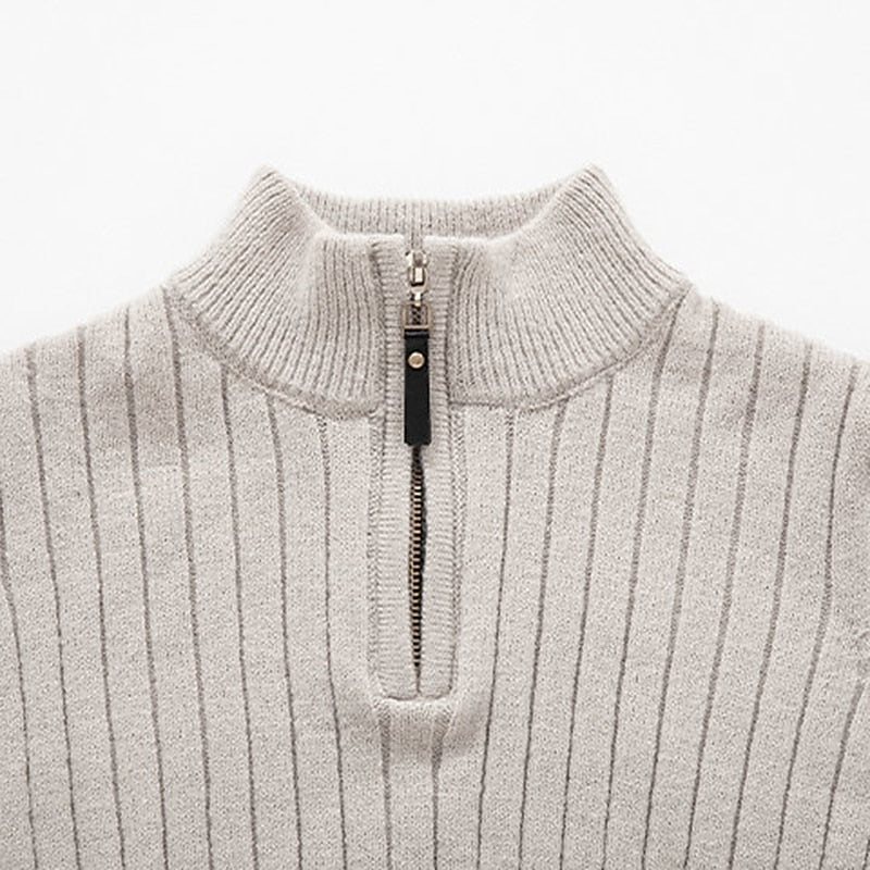 Reuben | Quarter-Zip Ribbed Sweater