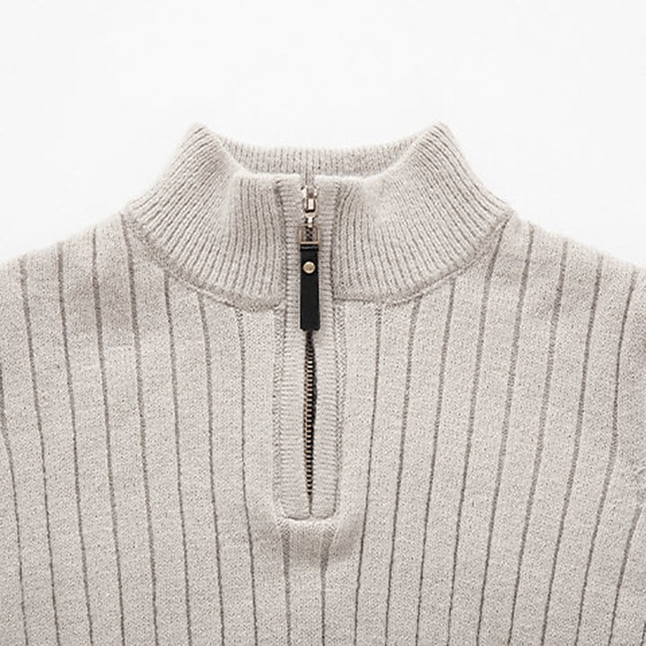 Reuben | Quarter-Zip Ribbed Sweater