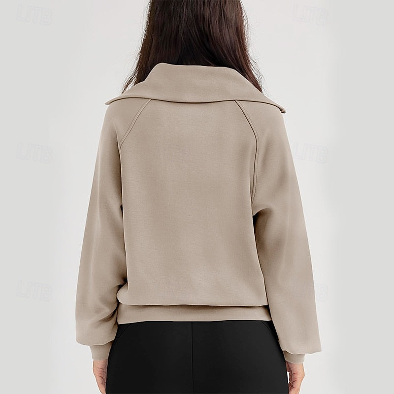Isadora | Quarter-Zip Collared Sweatshirt