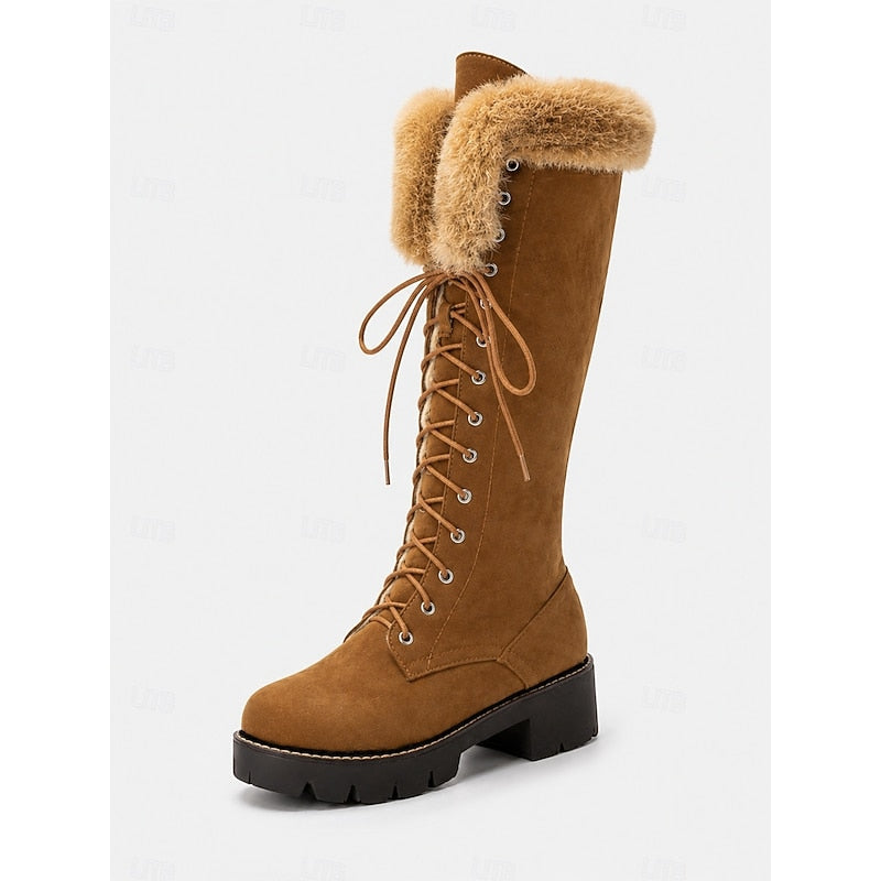 Marisol | Lace-Up Cozy-Cuff Winter Boots