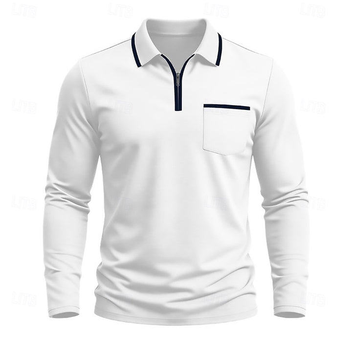Sheldon | Quarter-Zip Long Sleeve Polo Shirt
