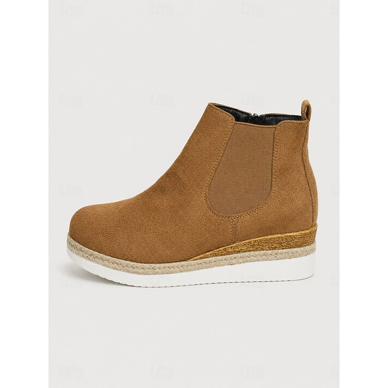 Della | Wedge Chelsea Ankle Boots