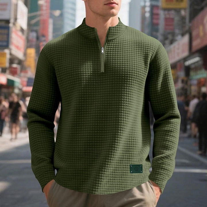 Rylan | Quarter-Zip Waffle-Textured Sweater