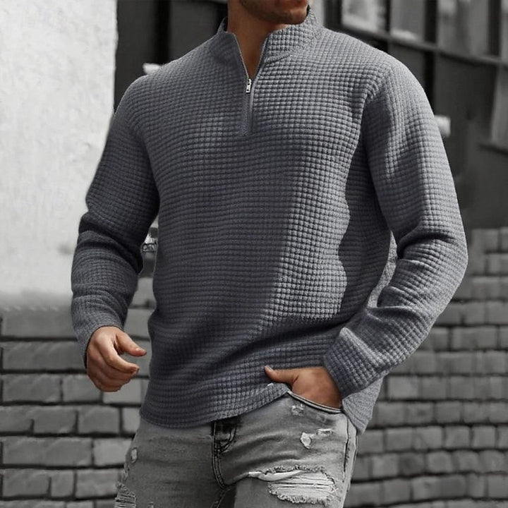 Rylan | Quarter-Zip Waffle-Textured Sweater
