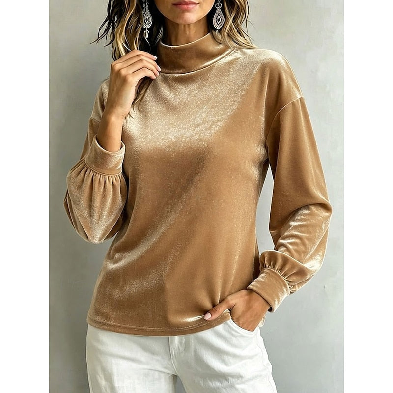 Florence | Elegant Mock-Neck Blouse