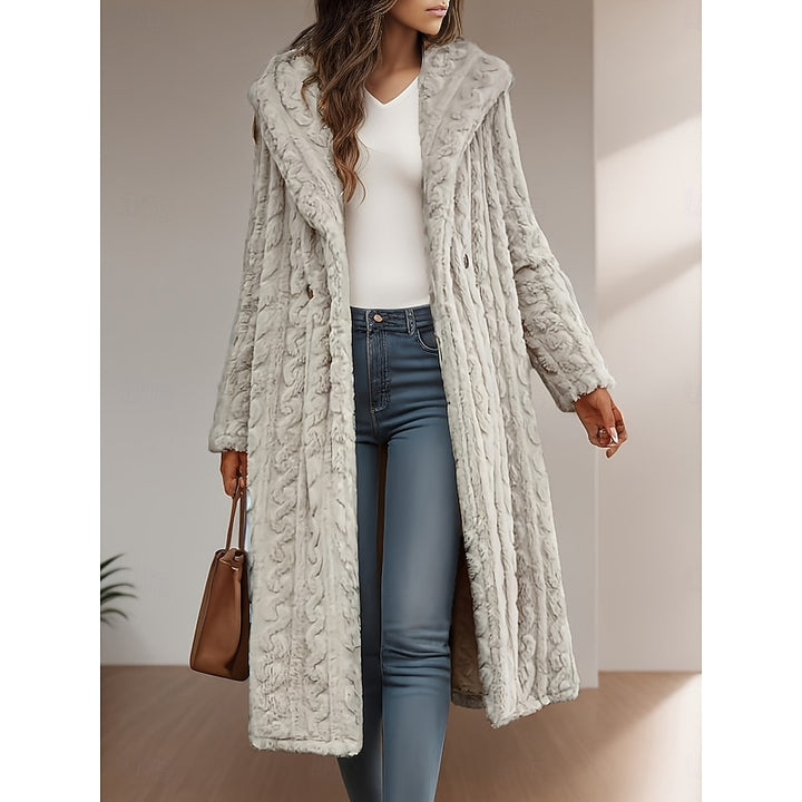 Verity | Plush Hooded Longline Coat