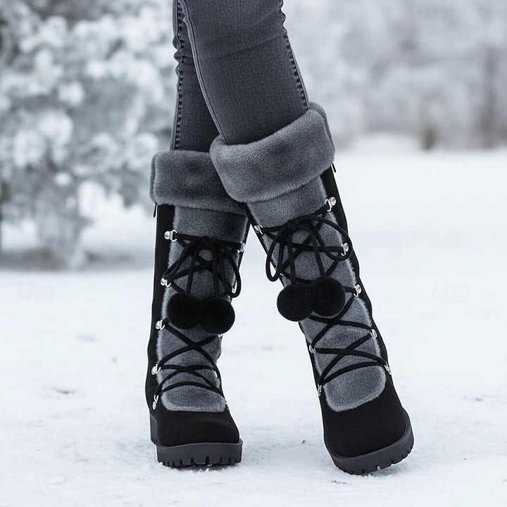 Verity | Cozy Lace-Up Winter Boots