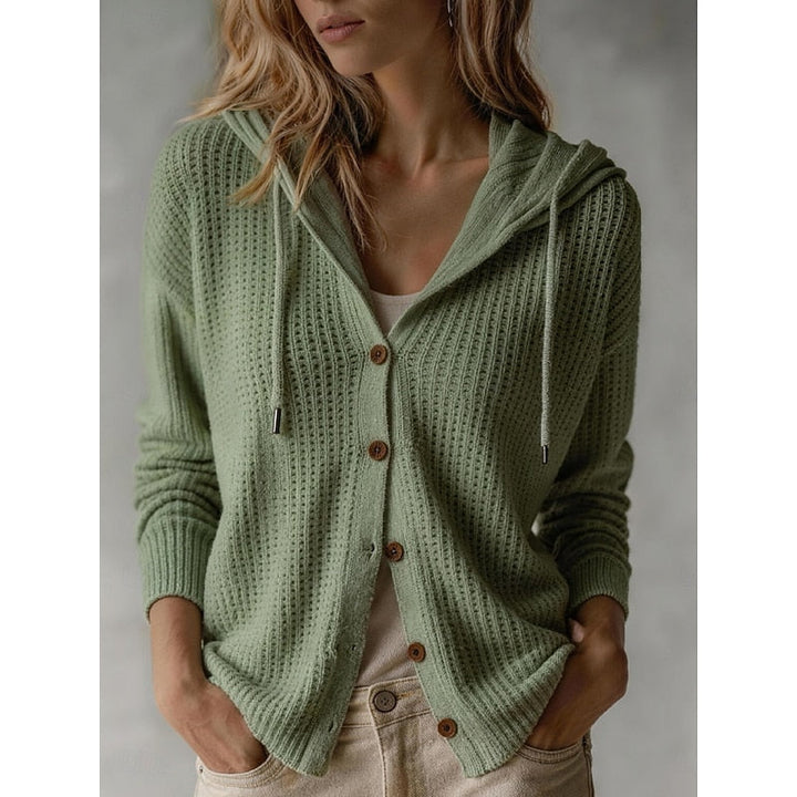 Wren | Relaxed Hooded Button Cardigan