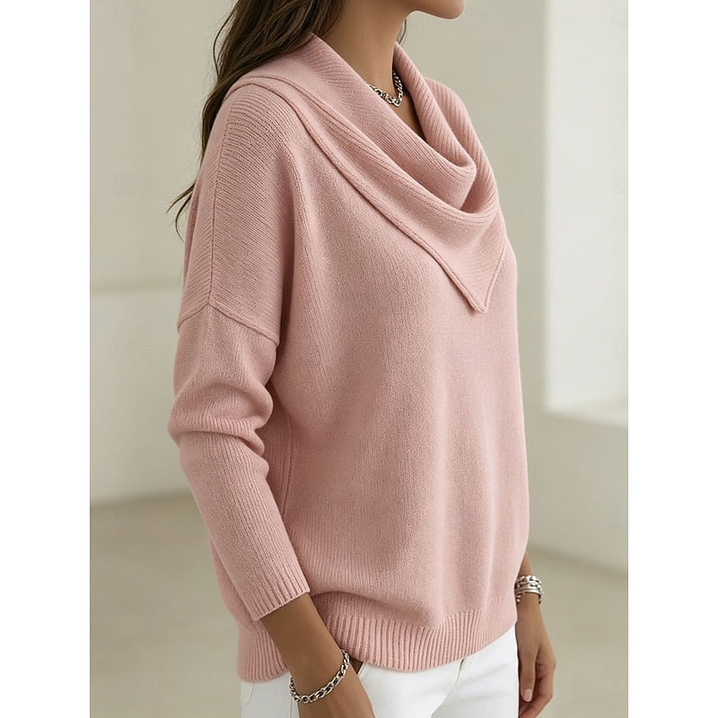 Isla | Draped Cowl Neck Sweater