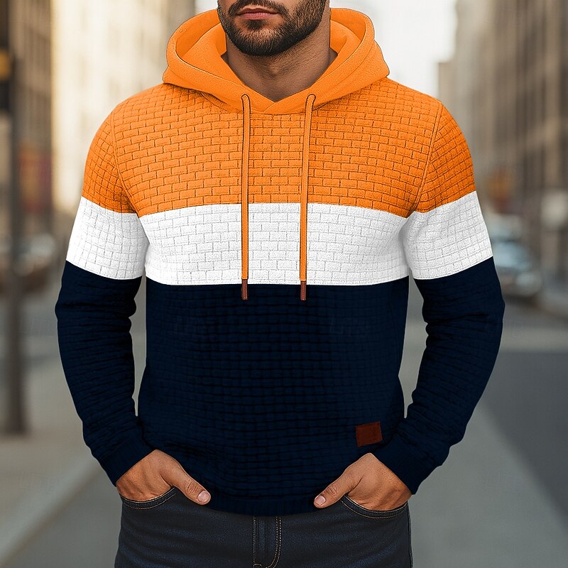 Grady | Colour-Block Hooded Pullover Hoodie