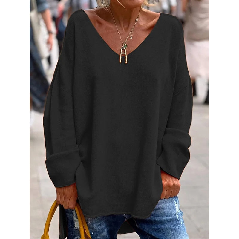 Rosalie | Relaxed V-Neck Sweater