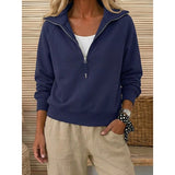 Isadora | Quarter-Zip Collared Sweatshirt