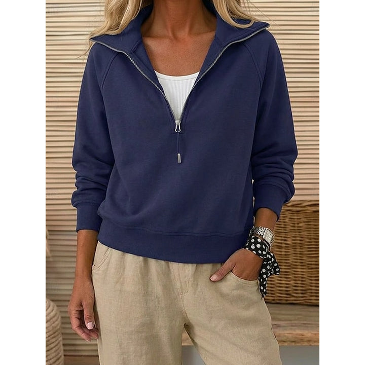 Isadora | Quarter-Zip Collared Sweatshirt