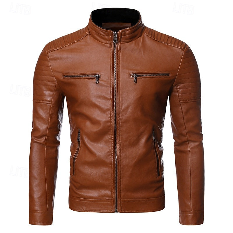 Damon | Stand-Collar Moto Jacket