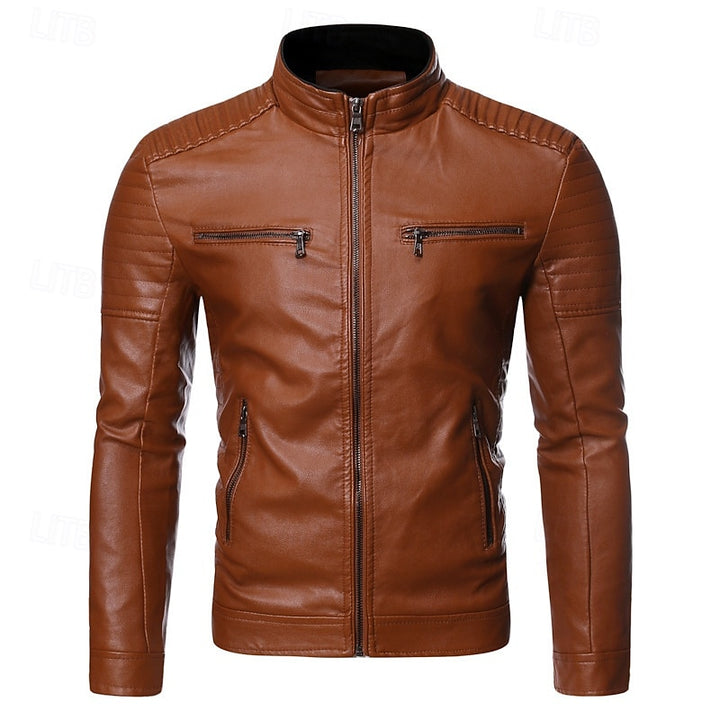 Damon | Stand-Collar Moto Jacket