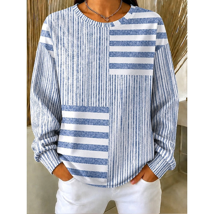 Felicity | Striped Patchwork Sweatshirt