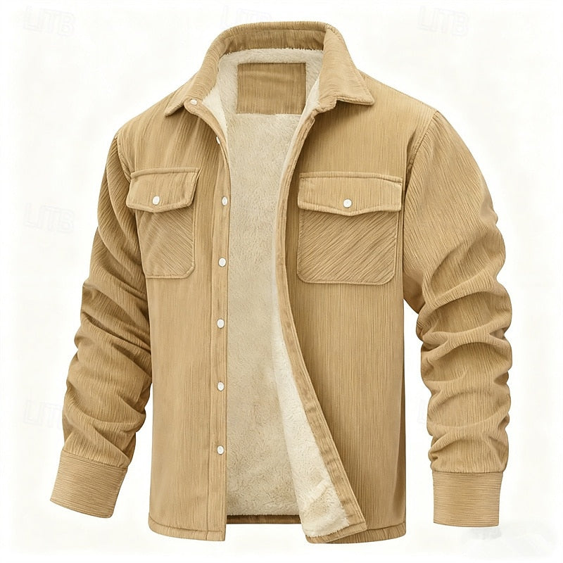 Alden | Ribbed Sherpa-Lined Jacket