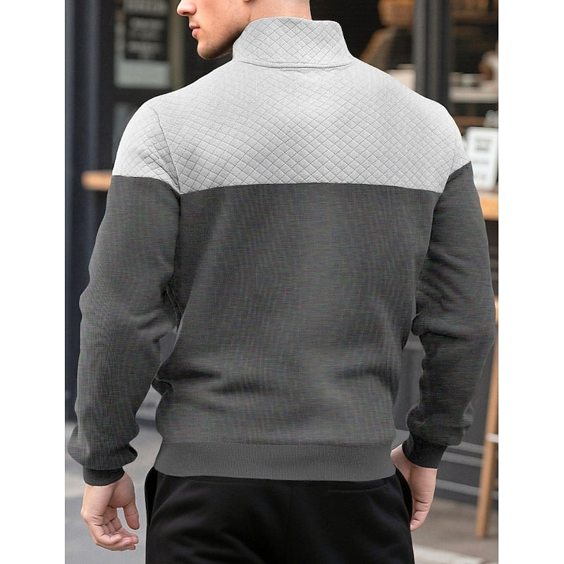 Gordon | Colour-Block Quarter-Zip Pullover