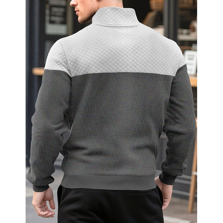 Gordon | Colour-Block Quarter-Zip Pullover